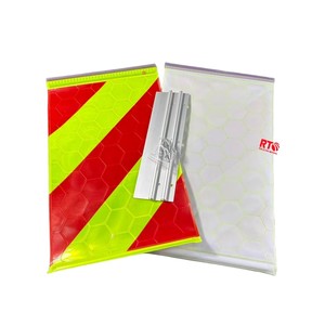 Manufacture High Visibility Reflect PVC Safety Reflective Cargo Tail Lift Marking Flag for Delivery Truck Trailer