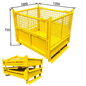 Steel Pallet BOX 1100kgs Collapsible Lockable Industrial METAL BOX for Material Industry Packing Container for Logistics